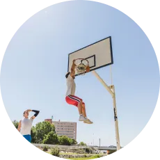 Camera installed at a sports club recording 24/7